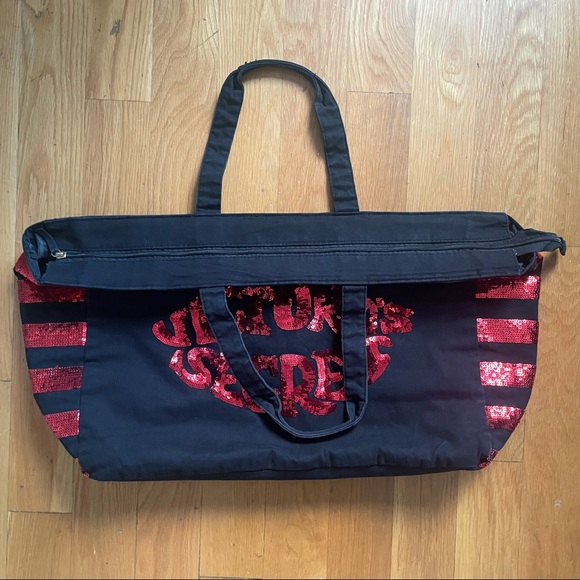 VS Sparkly Weekend Tote Bag Zip Closure - Picture 4 of 5